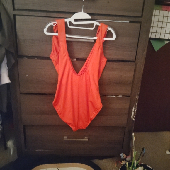 CARMEN MARC VALVO Deep V Cut One Piece Swimsuit - Vacation Vibes Size 14 - Picture 7 of 10